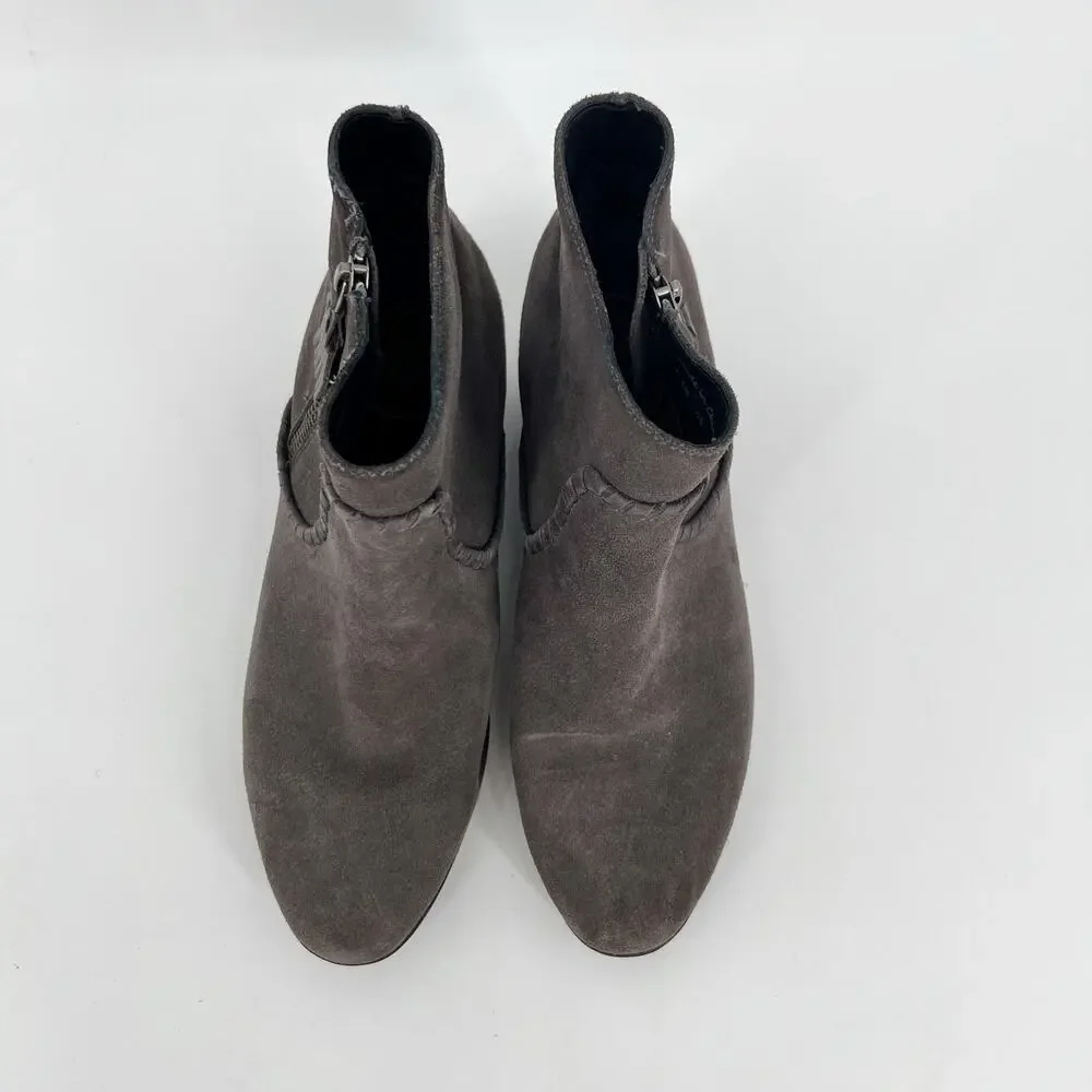 Jack Rogers Dylan Waterproof Ankle Bootie Womens 9.5M Gray Suede Leather Western